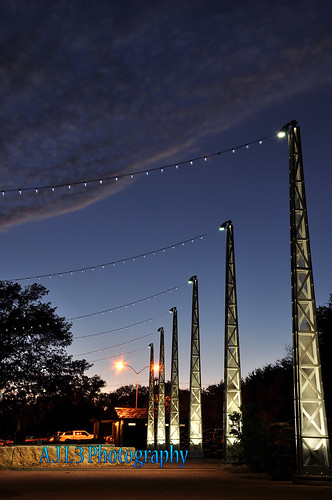 park sunset clouds lights texas string posts sanangelo ajl3