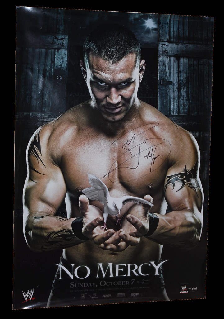 Randy Orton Autographed WWE No Mercy 2007 PPV Poster
