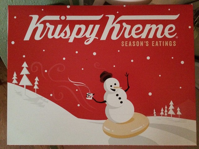 Krispy Kreme Christmas doughnut box