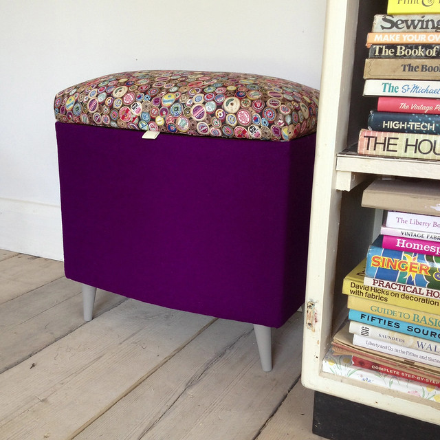 Laundry Bin Upholstered into a Craft Bin