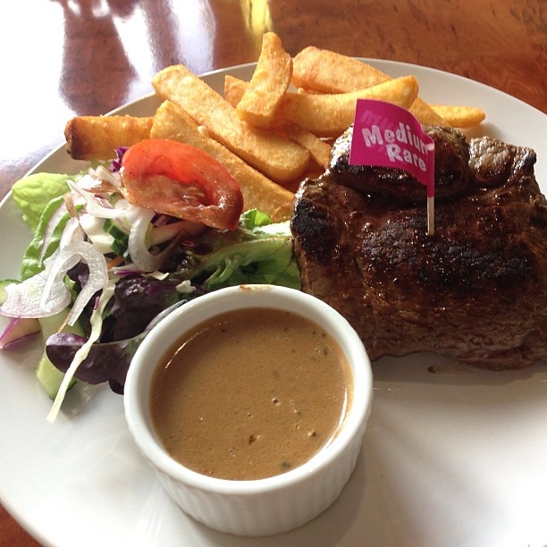 CC Cafe Deli $11.95 rump steak, chips and salad #clevelandqld #redlandlocal