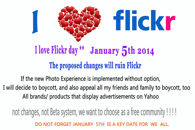 Collective action in opposition to the next changes on Flick-Yahoo without our opinion of users.