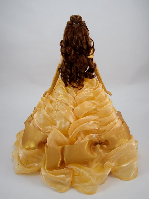 Belle and Beast Limited Edition Doll Set - Disney Store - Belle Deboxed - Standing - Full Rear View