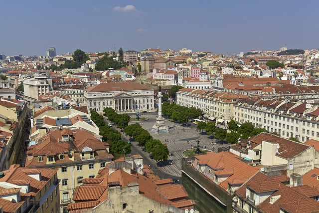 Vista da Praça Dom Pedro IV (Rossio), Lisboa