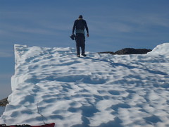 Matt climbing the iceberg