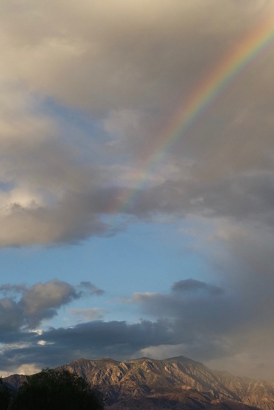 Rainbow above San Jacinto Mountains