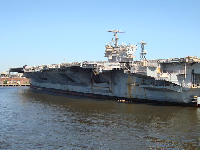 Deleware River cruise - Aircraft Carrier Kennedy in the bone yard