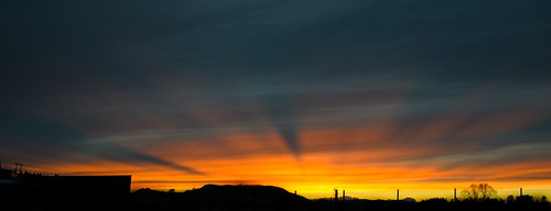 blue sunset sky orange yellow clouds sweden sverige borås västragötalandslän