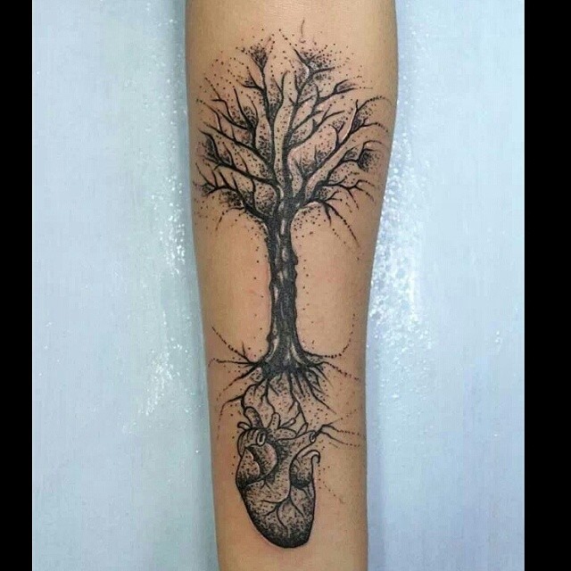 tattoo #tattooed #tattoos #heart #hearttattoo #kalp #agac… | Flickr