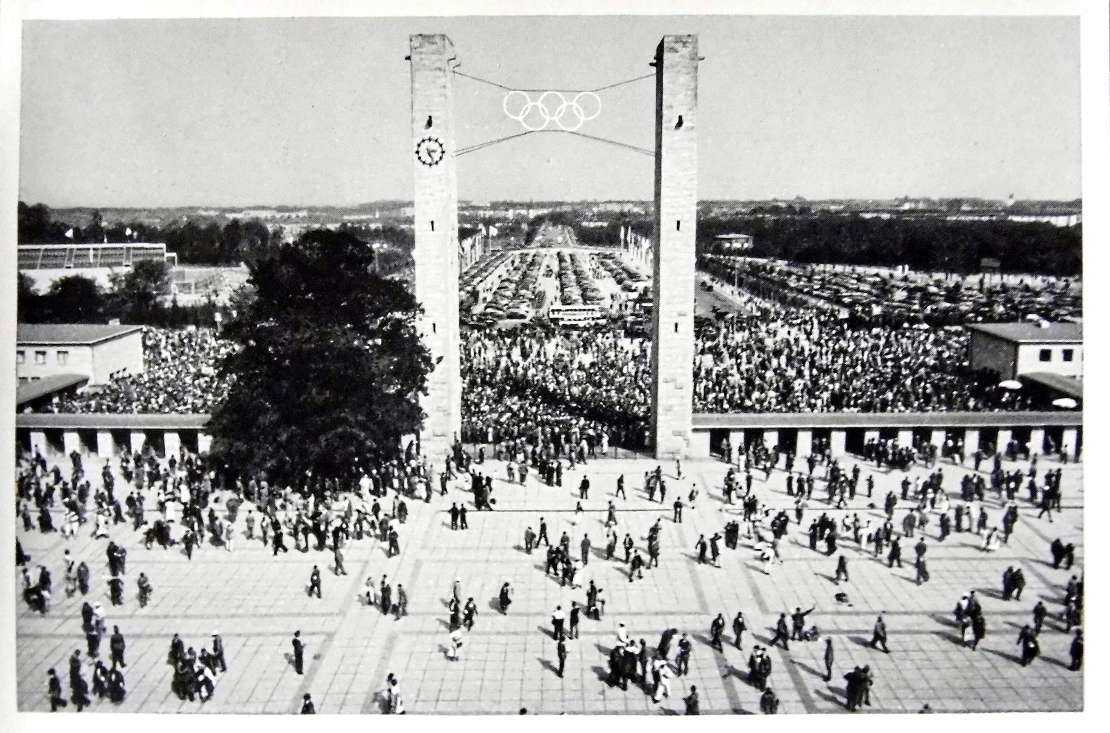 1936 Berlin Olympics Photograph - The East Gate of the Olympic Stadium on August 1, 1936, Awaiting the Arrival of the Fuhrer