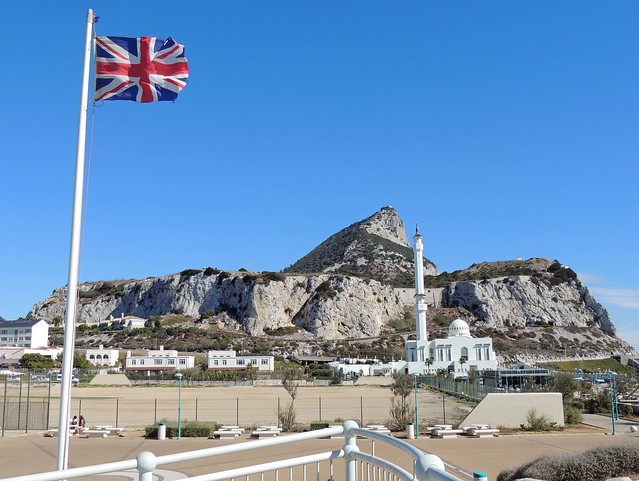 The Union Jack flying at Europa Point, Gibraltar