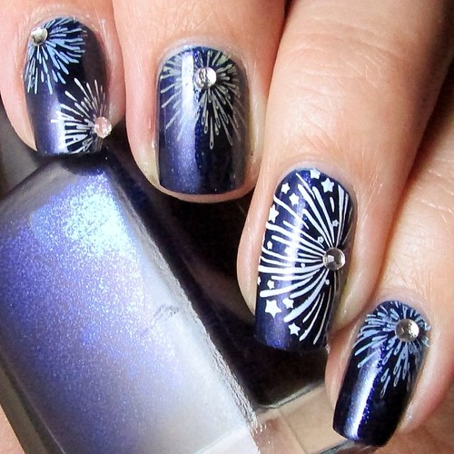 Firework nail art! About time!! Using @moyou_london stampi… | Flickr