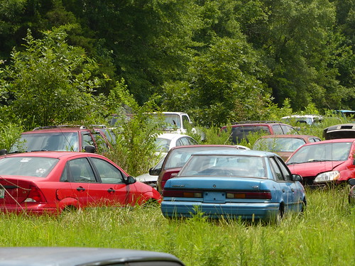 junked car field in Long Island, Virginia