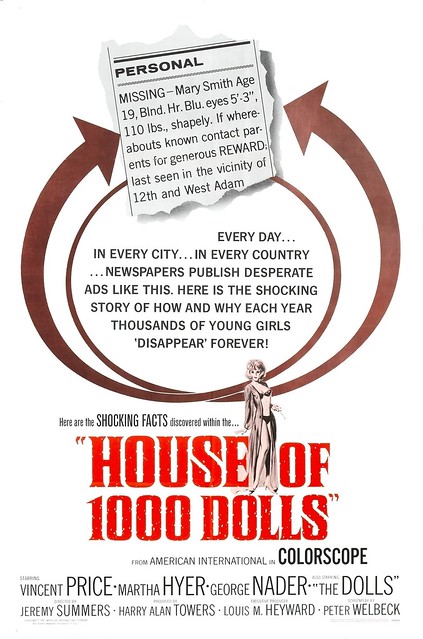 House of 1,000 Dolls (1967/American-International) 1 sheet