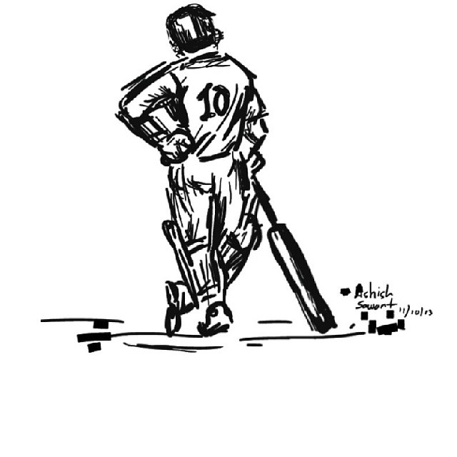 Sachin Tendulkar - M. Arango Art - Paintings & Prints, People & Figures,  Sports Figures, Cricket - ArtPal