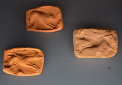 Hellenistic double-faced rectangular seal (depicting hunting dogs?) and modern impressions