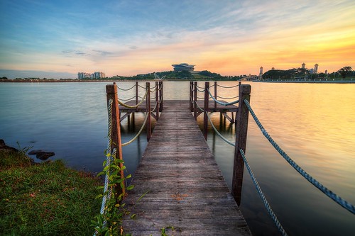 sunset lake reflection sunrise nikon jetty calm malaysia putrajaya hdr d600ariefrasa