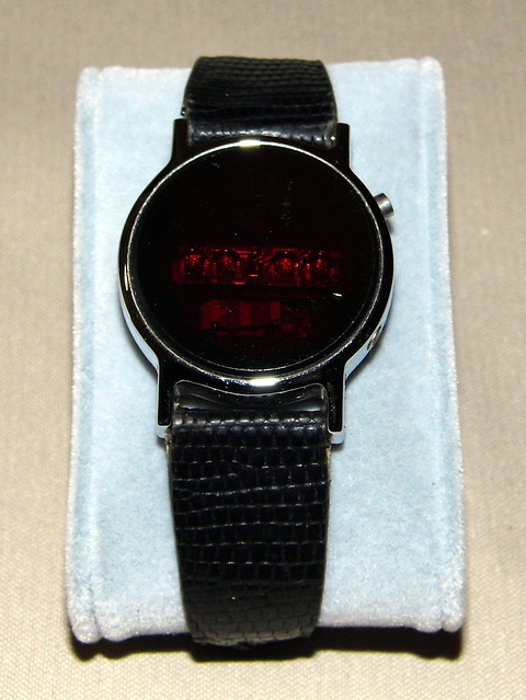Vintage Litronix Men's Electronic LED Watch, Red Dial, Circa 1970s