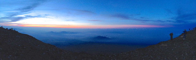 panoramic view from the summit of Mt. Fuji