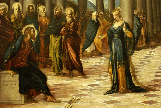 Jacopo Tintoretto, Christus und die Ehebrecherin - Cristo e l'adultera - Christ and the Adulteress