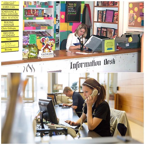 Then & Now — The Union Welcome Desk! #TBT Then: The go-to place for your favorite candy bar or magazine. Now: The go-to place for tickets and locating lost items in the lost and found. Always: The go-to place for all your Valpo information, provided by ou