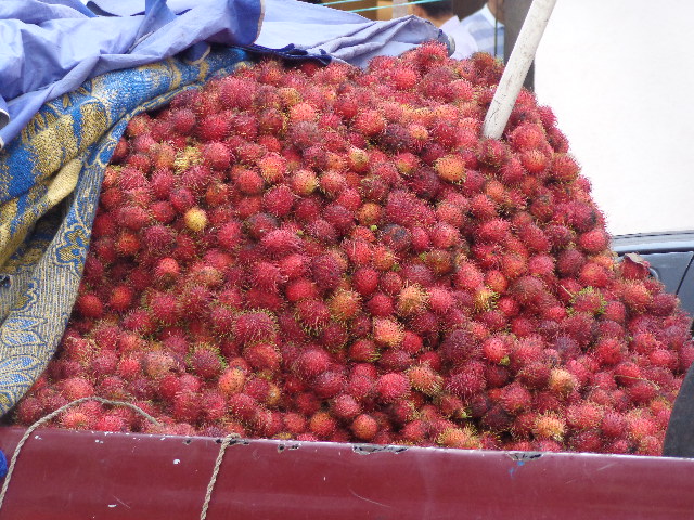 Strane Rambutan Cart cart full of Rambutan fruit |