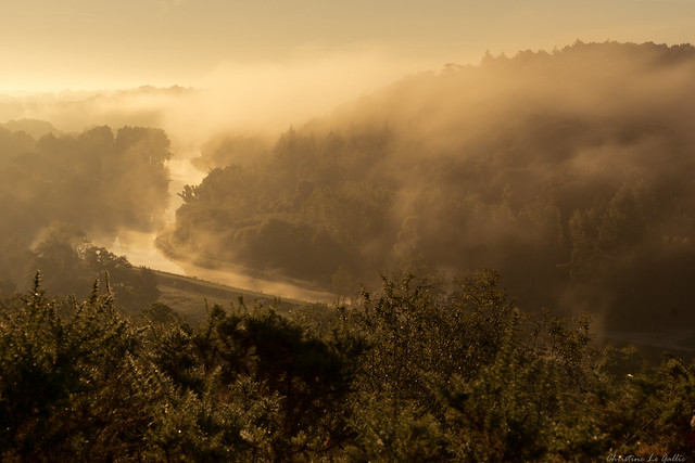 La vallée du Blavet dans la brume