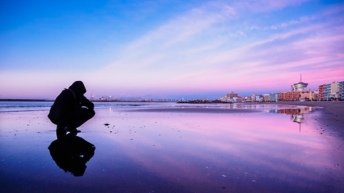 beach blue landscape languedocroussillon lonely morning palavas purple reflection sand sea shadow shape sunrise sunset palavaslesflots france fr flickr12days