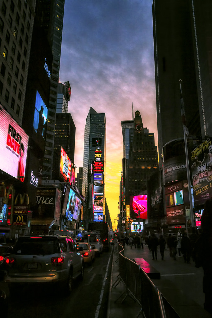 Flickr Square Sunset Over Times Square | The shorter Winter days give us m… | Flickr