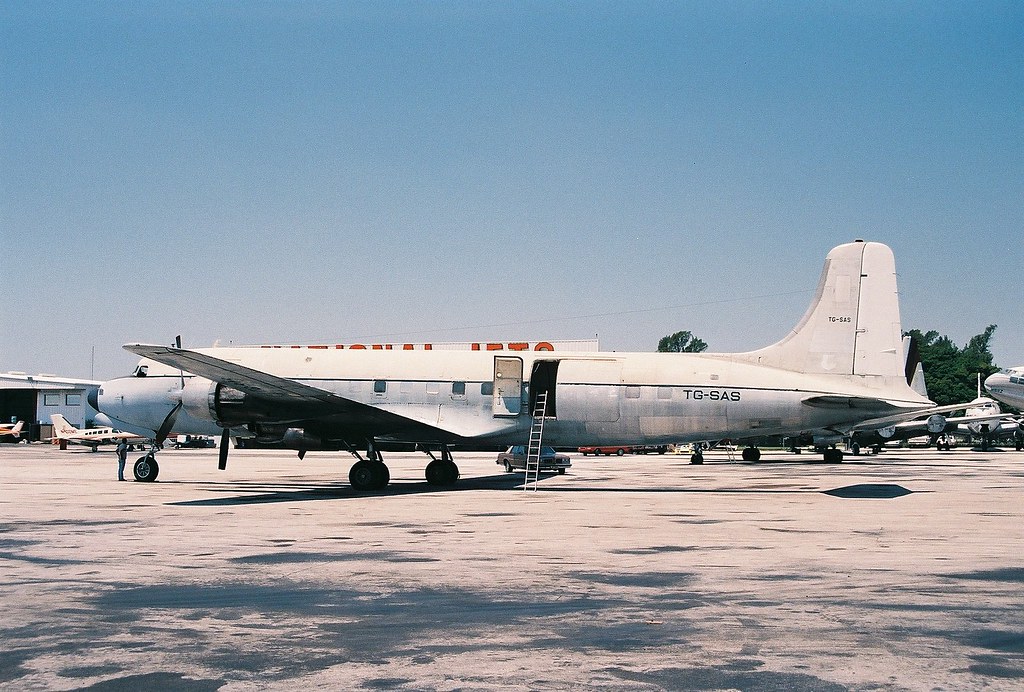 TG-SAS DC-6 of Aerolineas Maya Fort Lauderdale 6.5.1988
