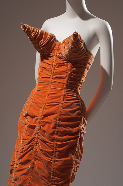 Jean Paul Gaultier cone-bra dress, Jean-Paul Gaultier (b. 1…