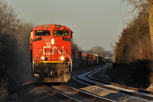 CN SD70M-2, at Munger by Mark LLanuza, Thanks to the heads up from Basic Bill very early this morning i was able to capture this east bound