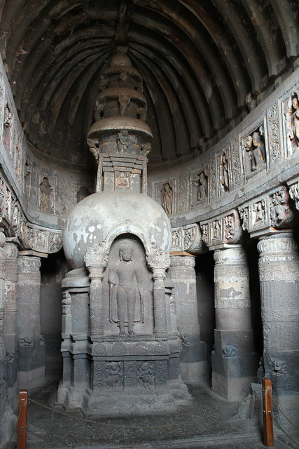 Ajanta, cave 19, chaitya-griha, Buddha