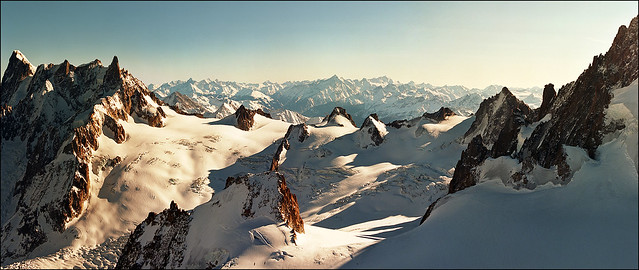 Mont Blanc range - panoramic view