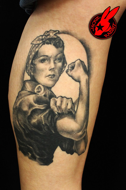 Rosie Riveter Tattoo by Jackie Rabbit