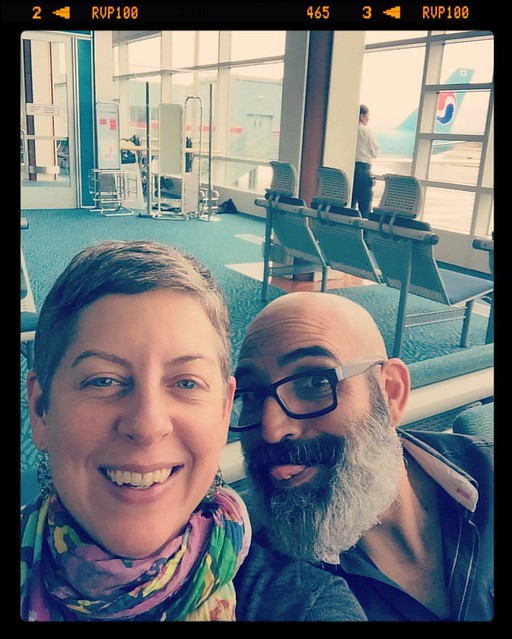 That time a couple of months ago at YVR when we were waiting for our delayed flight to Frankfurt en route to Stockholm for World Beard Day.... 😛 ✈️   #traveltuesday #vancouver #yvr #airport #waiting #travel #delays #airportselfie