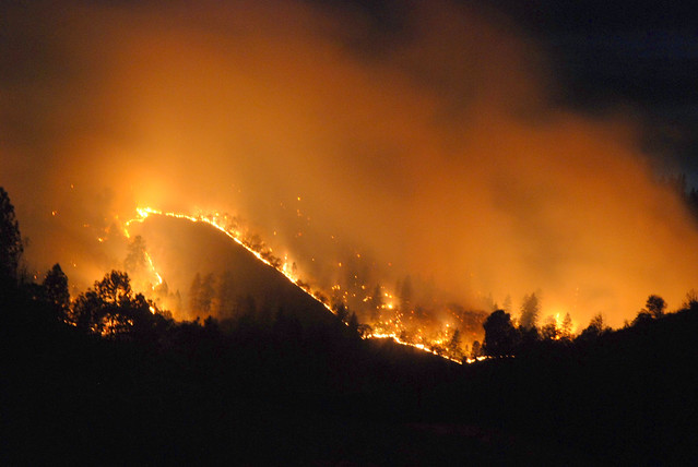 View of Lake Shasta Fire Nov 3rd 2013, California