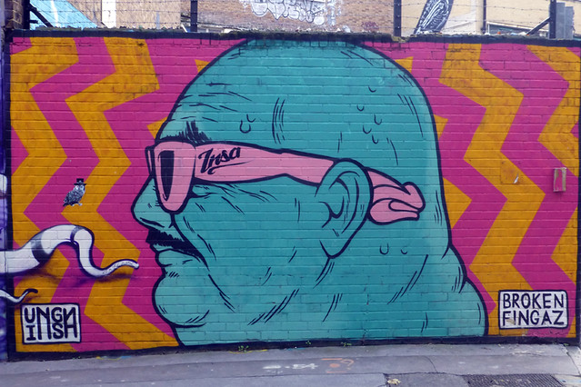 Street-art in Shoreditch, East London.