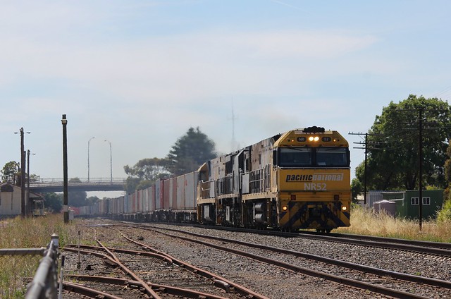 NR52 XRB561 and NR8 coast through Horsham on MA3 Patricks service to Adelaide