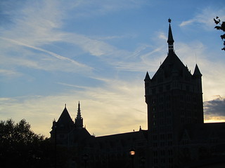 USA - New York State - Albany - Gothic towers of State University of New York at sunset