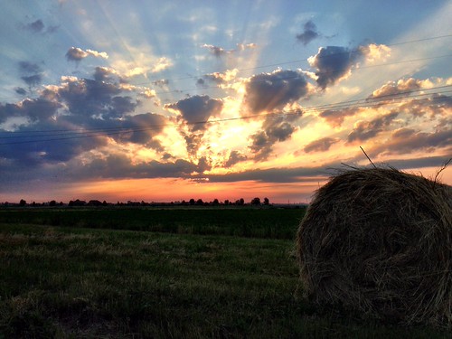 Sunrise for bales of hay by ©Scosso, Sunrise for bales of hayday cloudy uploaded:by=flickrmobile flickriosapp:filter=nofilter