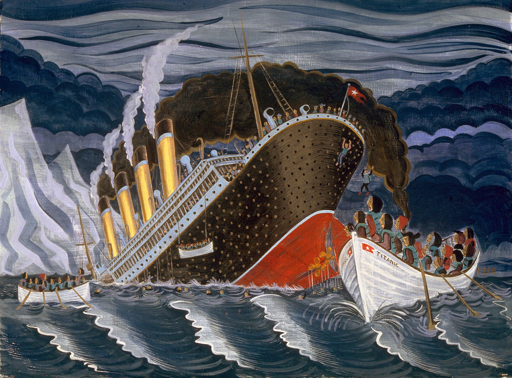Sinking Titanic 36 X 24 Acrylic On Canvas Sold Peter