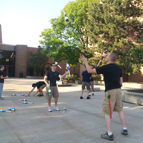 The juggling club meets every Wednesday outside Varner. Check them out!