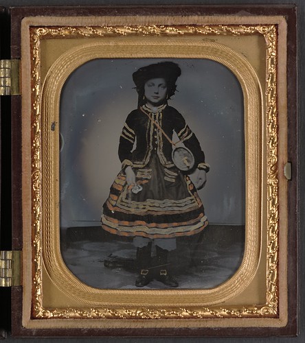 [Unidentified young vivandière in Union uniform with barrel canteen and cup]  (LOC) | by The Library of Congress