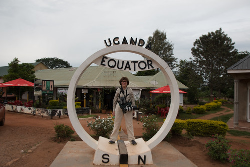 Laura at the Equator in Uganda