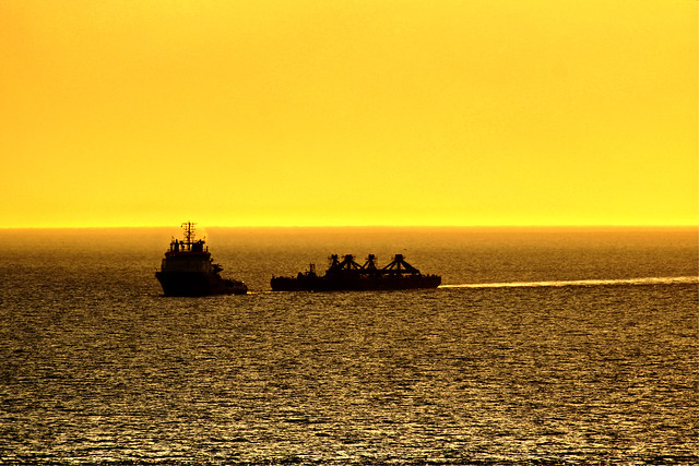 Schiffe in der Abendsonne - Ships in the evening sun