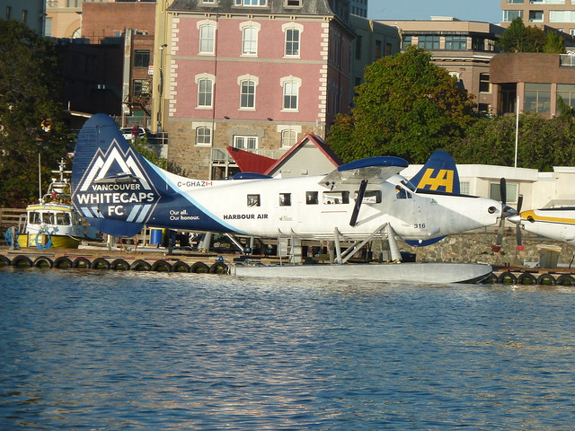 Vancouver Whitecaps branded Harbour Air plane