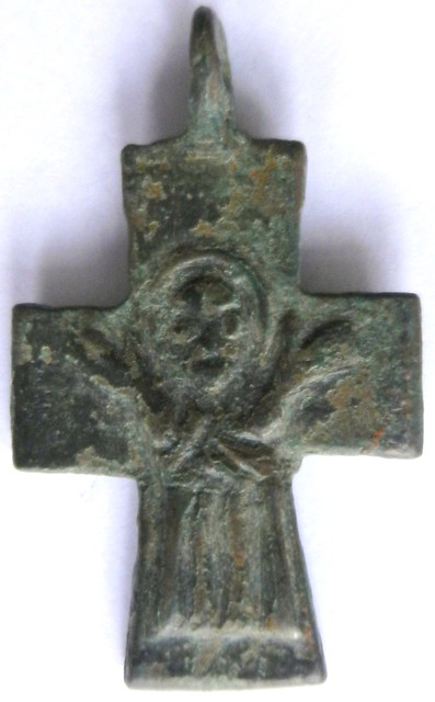 Byzantine, bronze crucifix, circa 500 AD