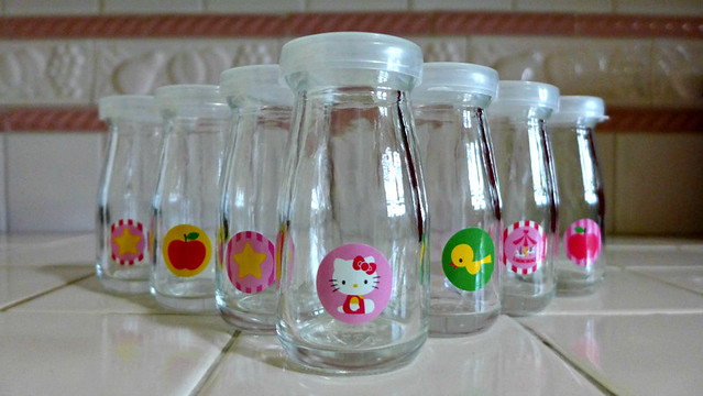 milk jars.