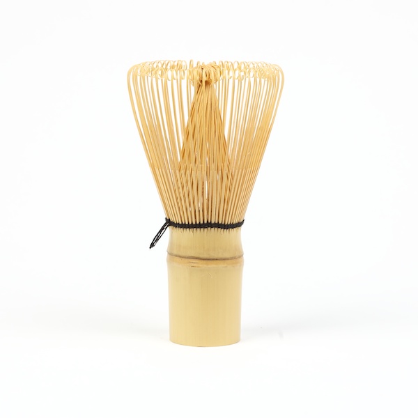 Manche long en bambou blanc Outil de brosse à poudre à long manche en bambou naturel Chasen Matcha fouet à thé vert 